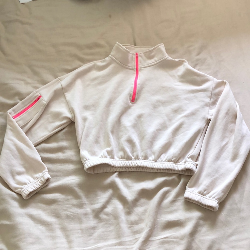 Quarter zip crop jacket